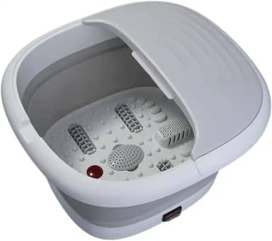Hidromassagem Spa Dos Pés Elétrico Massagem Bolhas Aquecimento Infravermelho Roletes 500w Rosa ou Cinza Voltagem 110V 7L (Cinza)