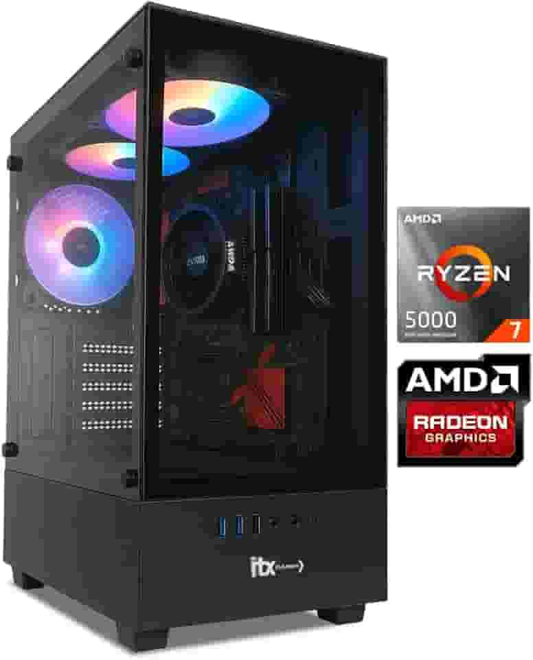 PC Gamer ITX Arena, Ryzen 7 5700G, Radeon™ Graphics Vega 8, 16GB Ram, SSD 480GB, Gabinete RGB