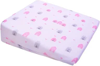 Travesseiro De Bebê Anti Refluxo Confortável Com Fronha 100% Algodão Menina Estampado