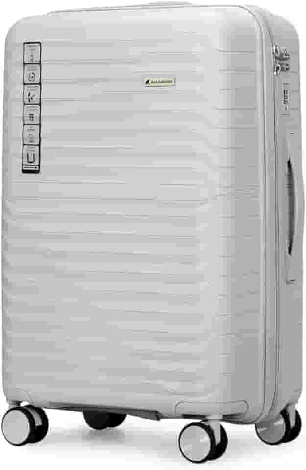 Mala Grande 32kg Viagem em Polipropileno Anti Impacto Zíper Anti Furto Rodas 360º - Portland - Allabard