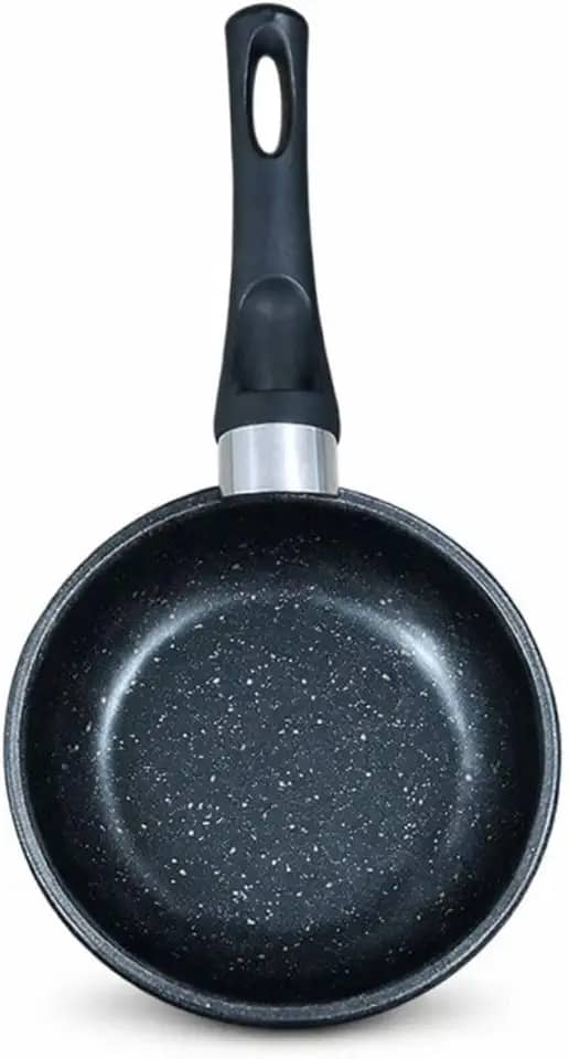 Frigideira Antiaderente para Indução 16cm, Alumínio com Revestimento Antiaderente, Cabo Baquelite Antitérmico, Preta, Multifuncional