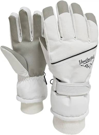 Luvas de neve para esqui de inverno masculinas e femininas – Luvas de snowboard à prova d'água à prova de vento