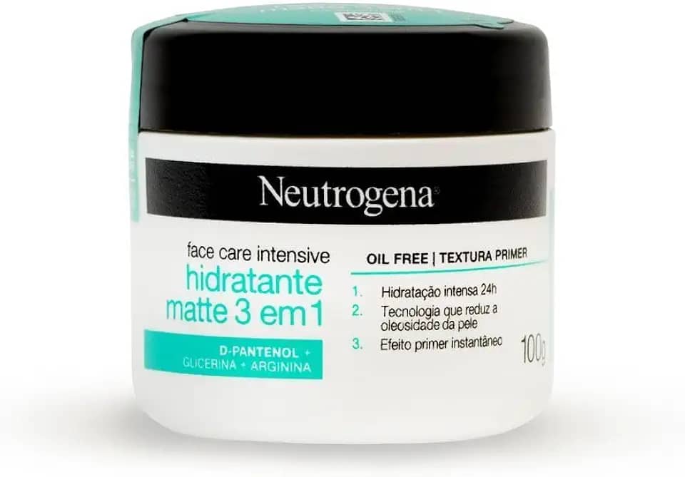 Neutrogena Hidratante Facial Matte 3 em 1 Face Care Intensive, 100g