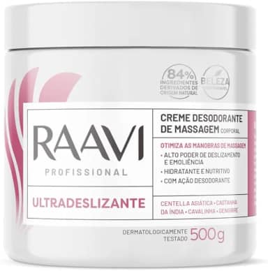 Raavi Profissional - Creme de Massagem Corporal Ultradeslizante 500g