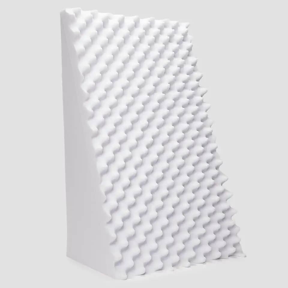 Travesseiro Triangular Anatômico Casca De Ovo Sem Capa Apoio Encosto Costa Leitura Antirefluxo (Branco)