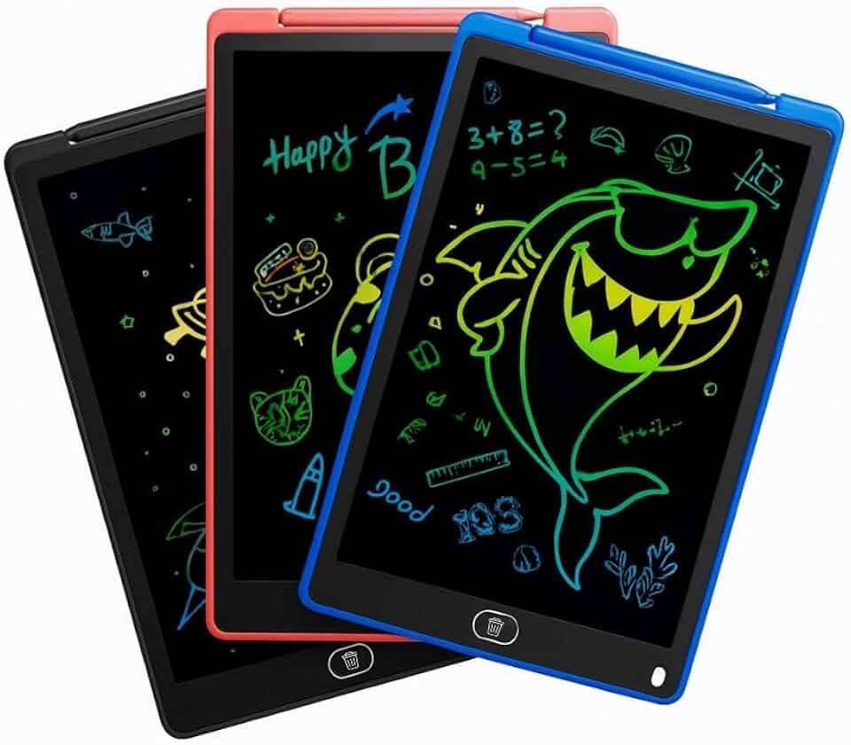 Lousa Magica Infantil 12 Polegadas Grande LCD Digital Tablet de Desenho e Escrita - Tablet Quadro Mágico para Criança Educativo Premium MyBrins