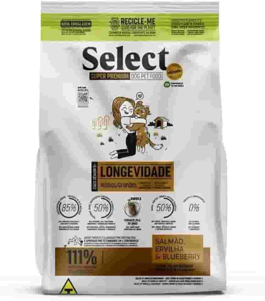 Ração Select by Monello Longevidade para Cães Sênior 5+ de Porte Médio e Grande 15Kg