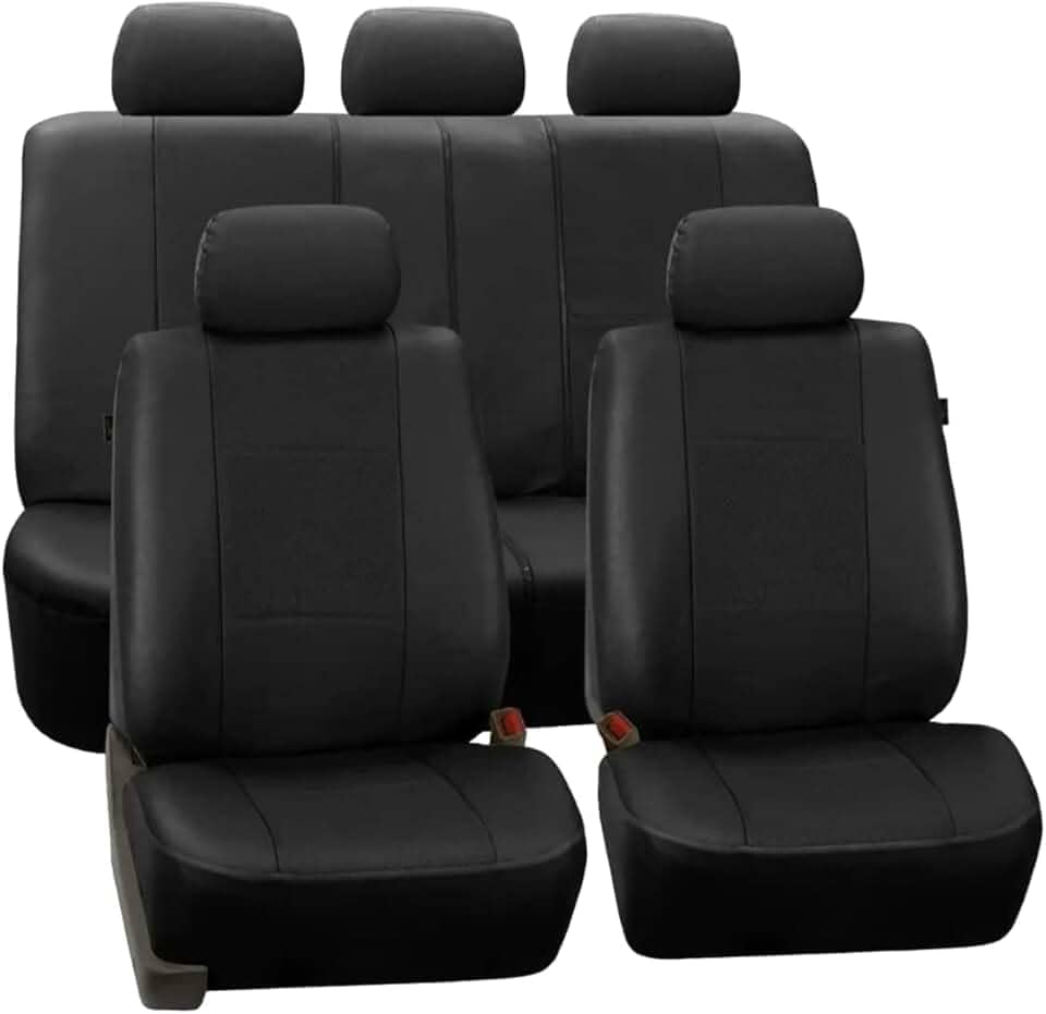 Jogo de Capa Banco Carro Universal em Couro Automotivo (Preto)