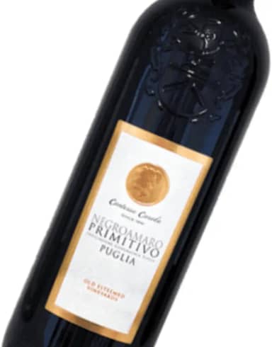 Vinho Tinto Italiano Negroamaro Primitivo Puglia IGT Contessa Carola 750ML