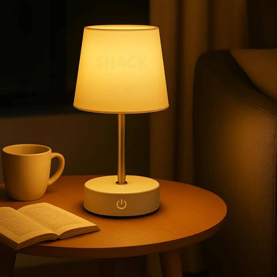 Abajur de Mesa LED Luminária Recarregável Toque Sensível, Portátil sem Fio, Design Minimalista Ideal para Quarto Escritório Estudo - SHACK