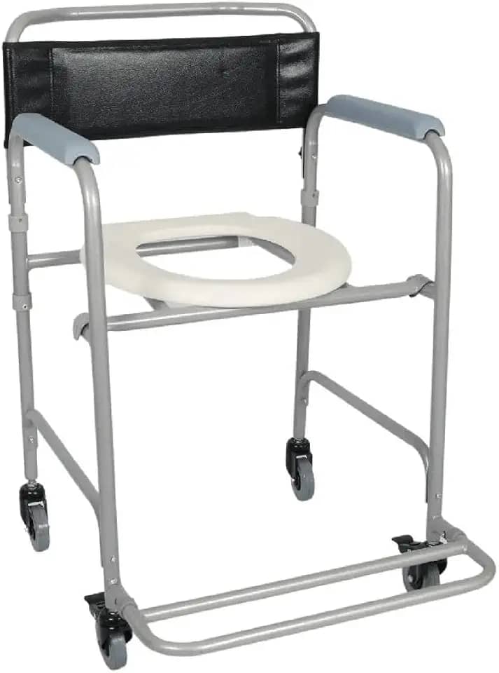 Cadeira de banho higienica Idoso dobrável aço 100 Kg D30