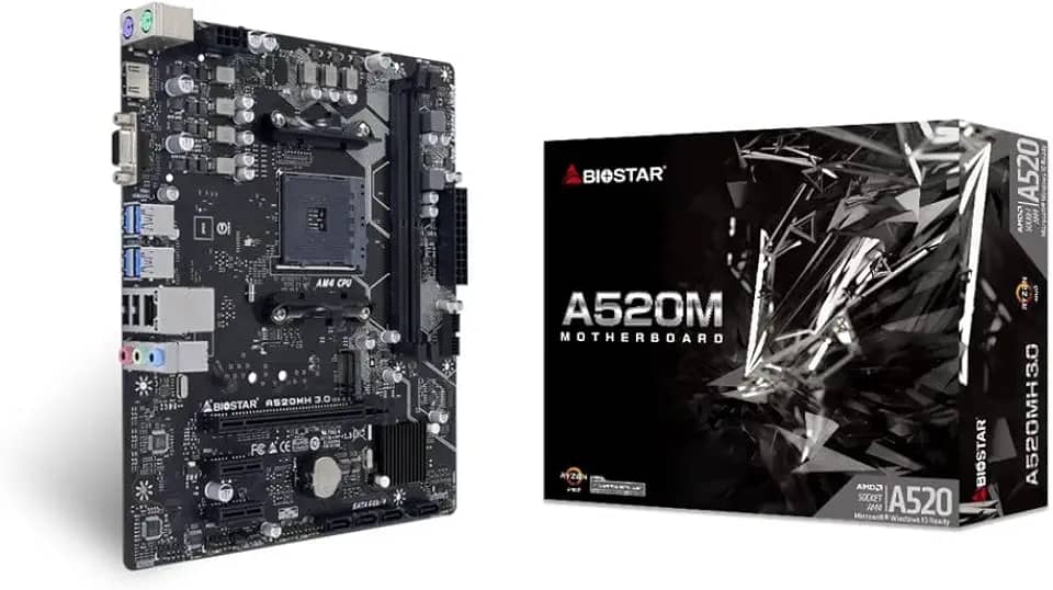 Placa mãe AM4 Biostar A520MH 3.0 (DDR4/M.2/HDMI)