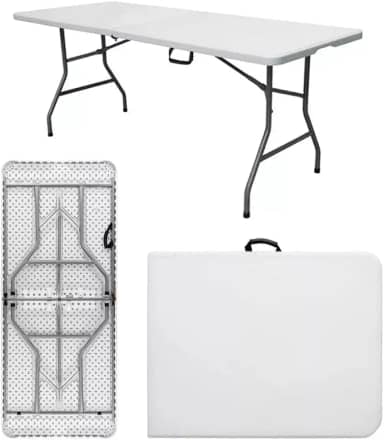 GardenLife | Picnic 180 Mesa Camping Dobravel Vira Maleta Portatil Camping Premium | 180CM