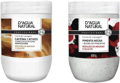 Kit Dagua Natural Cafeína Termoativador e Pimenta Negra Redutor de Medidas 650g