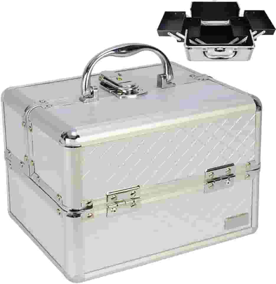 Maleta Maquiagem e Joias Frasqueira Prata CBRN19151