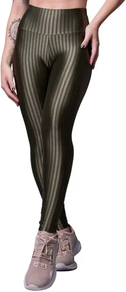 Calça Legging Bella Fiore New Zig Feminina Poliamida Academia Malhar