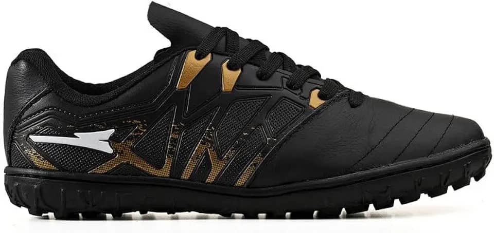 Chuteira de Futebol Society Masculina Para Grama Sintetica Bico Reforçado em Couro