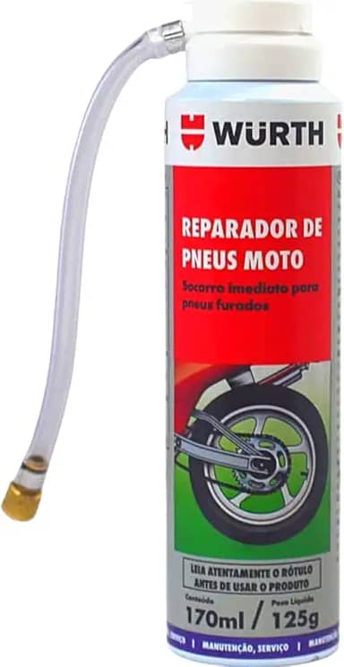 Reparador de Pneu Veda Tapa Furo Restaura Pneu Furado Instantaneo Para Moto Wurth