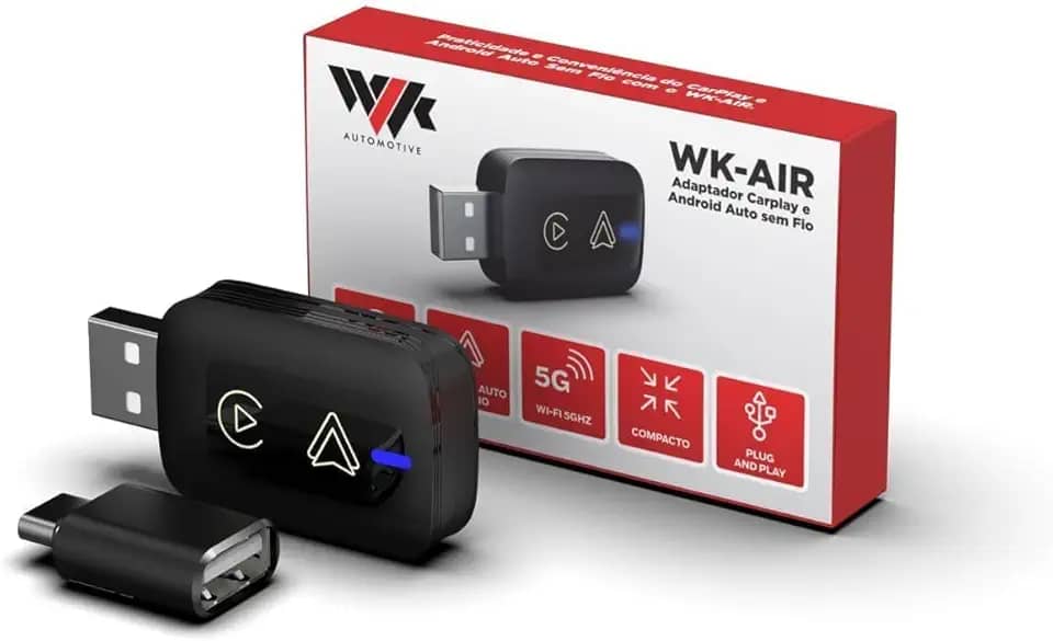 Adaptador Carplay e Android Auto sem Fio Universal