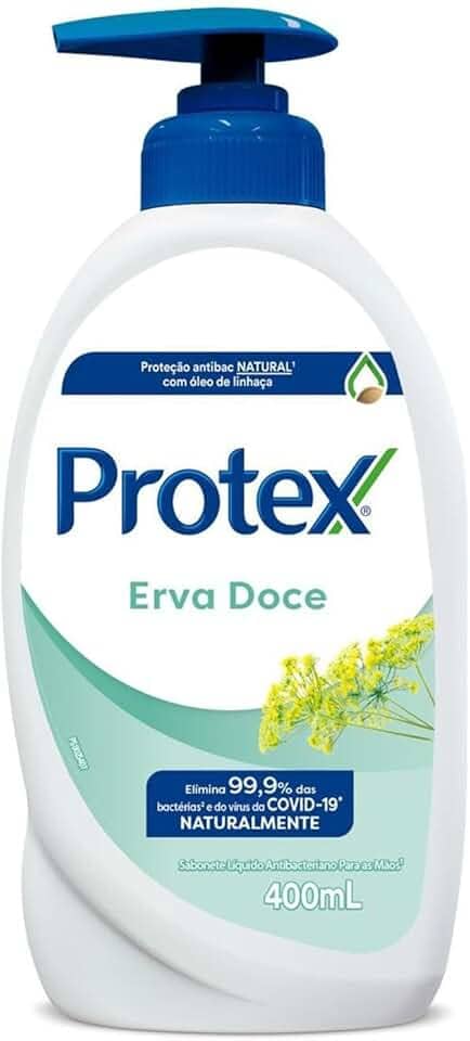 Sabonete Líquido Antibacteriano para as Mãos Protex Erva Doce 400ml