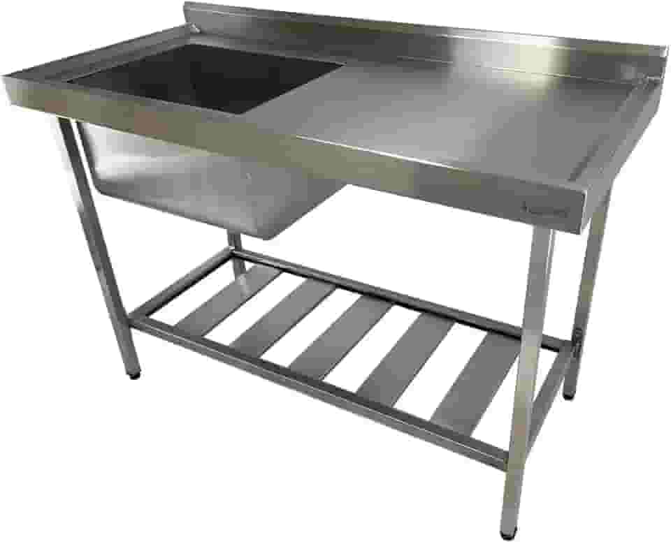 Pia De Inox Industrial 120x60x90 Cm Cuba Esquerda Nortinox