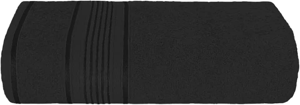 Toalha De Rosto De Algodão Básica 68x45cm (Preto)