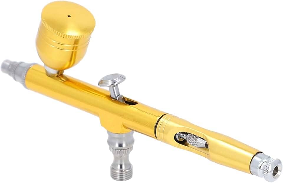 AUNMAS Kit de Aerógrafo Com Compressor, Conjunto de Spray Ajustável para Pintura e Decoração de Bolos, Bico de 0,3 Mm, Copo de Fluido de 6 Cc, Ideal para Iniciantes e Profissionais