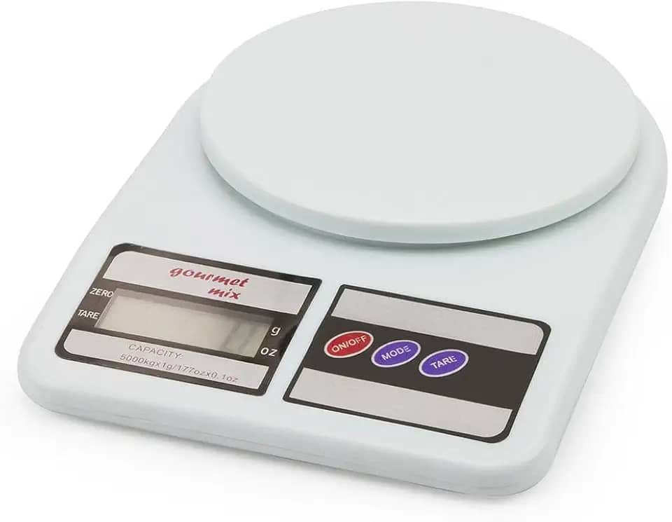 Balança de Precisão Digital para Cozinha Gourmet Mix Branco