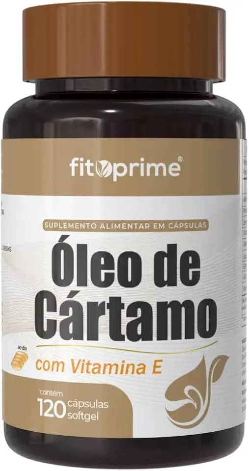 Óleo de Cártamo 1000mg + Vitamina E com 120 Cápsulas Fitoprime