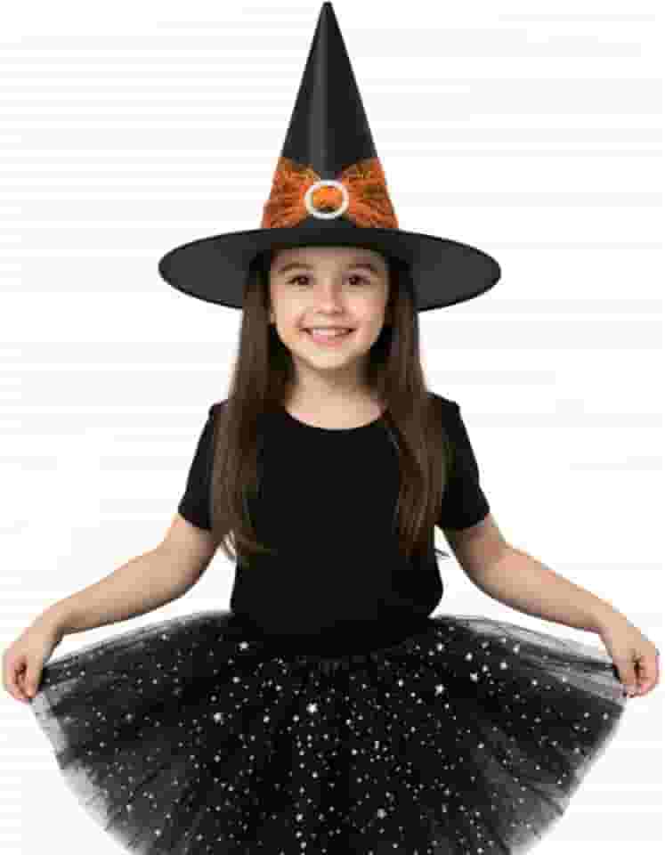 Fantasia Infantil Halloween Saia com led + Chapeu de bruxa