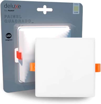 Painel de Led Plafon Borda Infinita Flat 24w Bivolt Quadrado 4000k Branco Neutro 17cm Avant 344210879