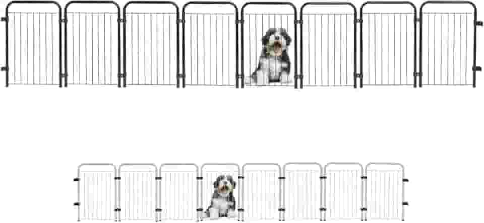 Utility Pet & Lar, Cercado Caes Pet Cachorro Grade Cerca 8 Módulos 51 cm Altura Cor:Preto