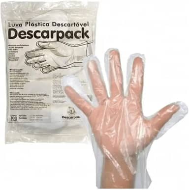 Luva Plastica (100 unidades)