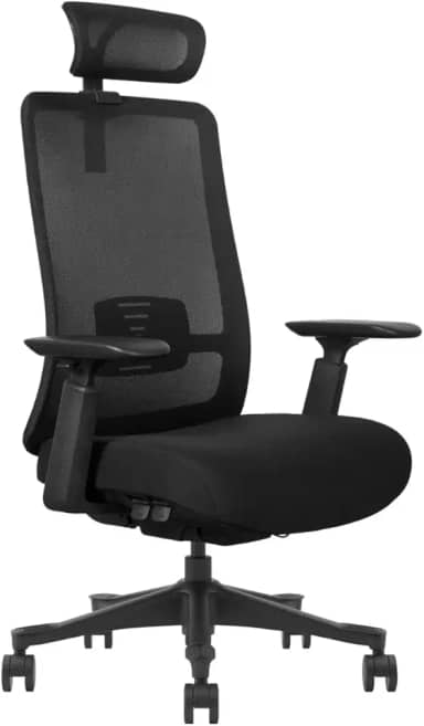 Cadeira De Escritório V1 Connect Giratória Ergonômica 10 Ajustes Relax 150kg (Preta)