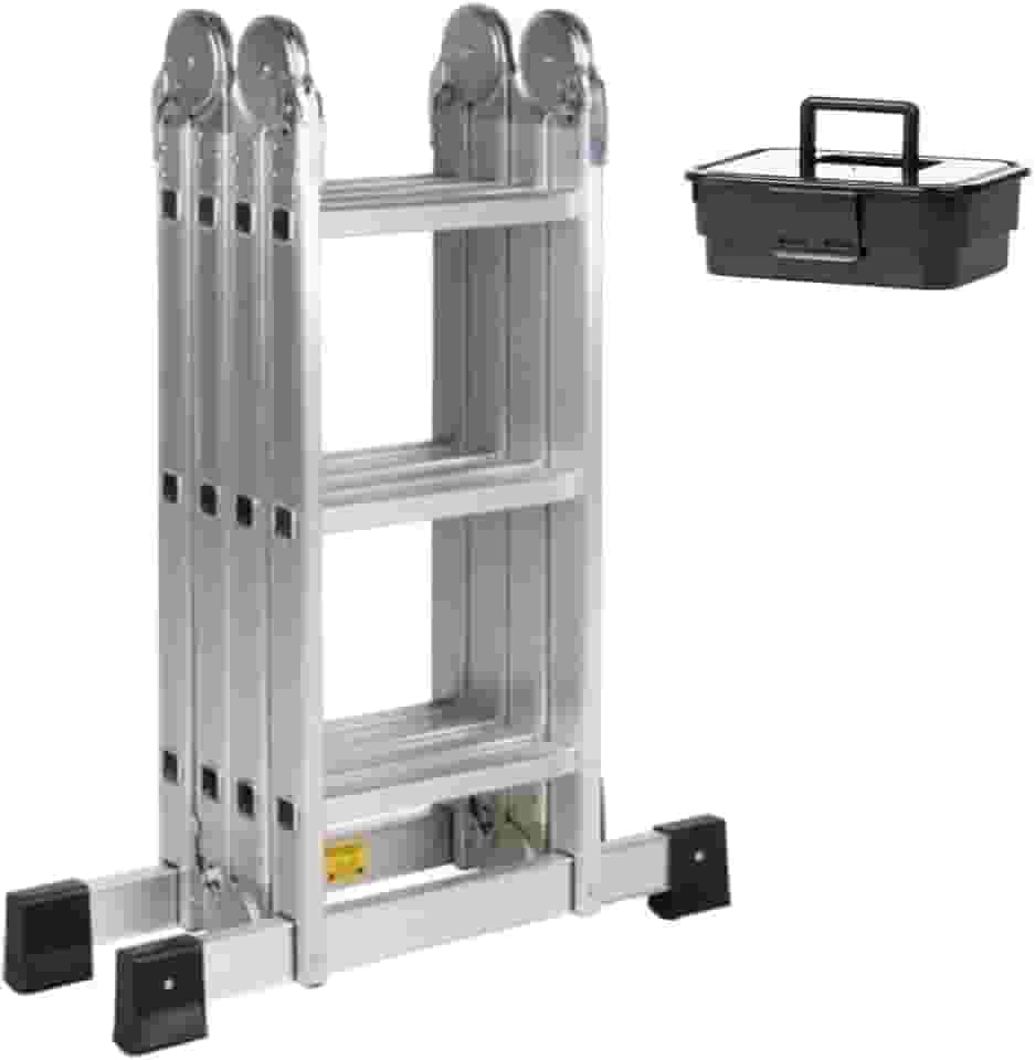 Escada Articulada de Aluminio Multifuncional 4x3 12 Degraus e Handy Box Gratís