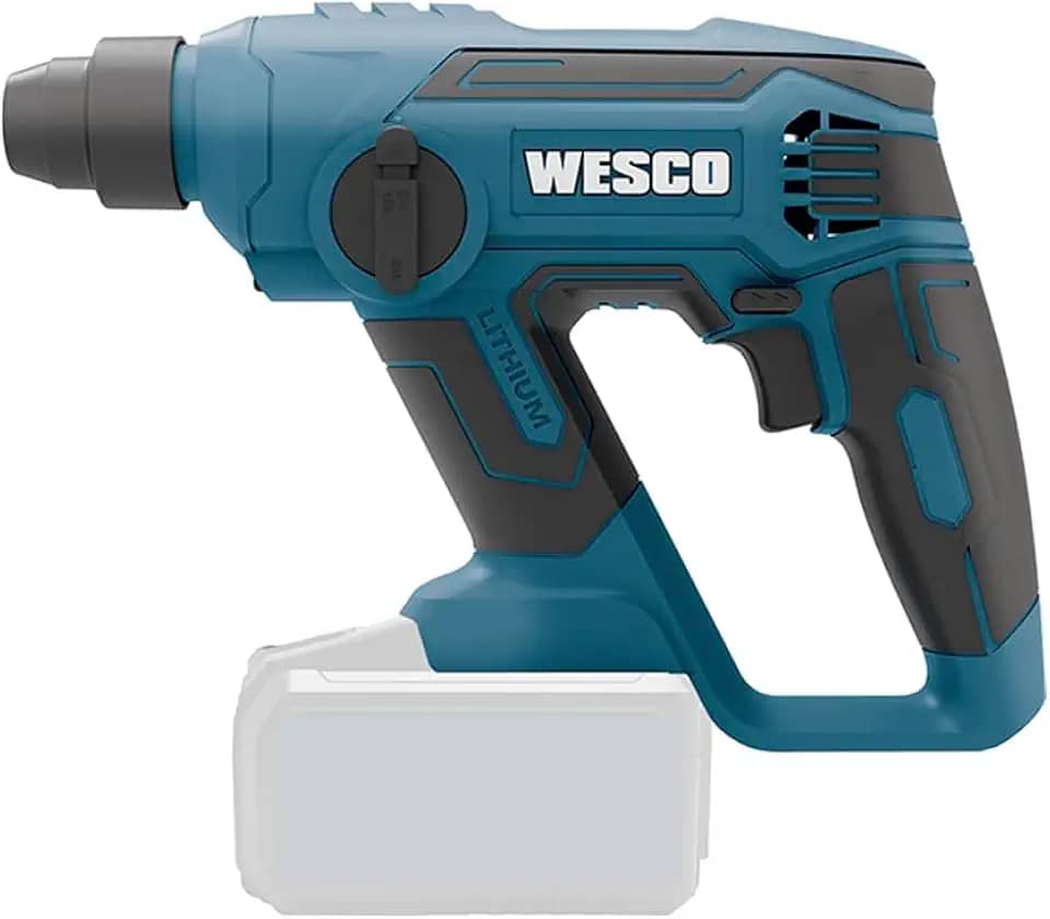 Martelete Perfurador Wesco WS2990.9 18V SDS-Plus com 3 Funções, LED e Parada Rápida – Sem Bateria e Carregador