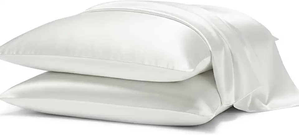 Kit 2 Fronhas Cetim Anti-frizz Seda Alto Brilho Par (White)