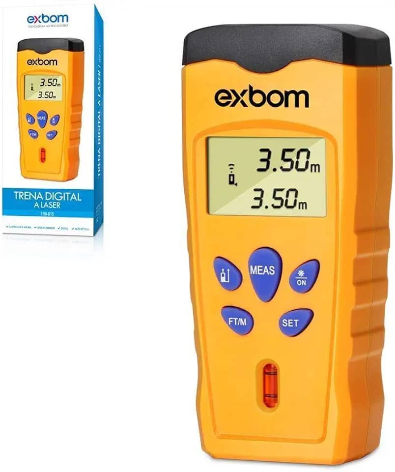 Trena Digital A Laser Com Nível 18 Metros