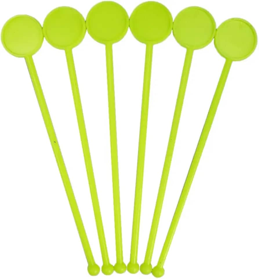 Mexedor De Drink Para Festa De Aniverário Barzinho Long Drink Coloridos Caipirinha (100, Amarelo Neon)