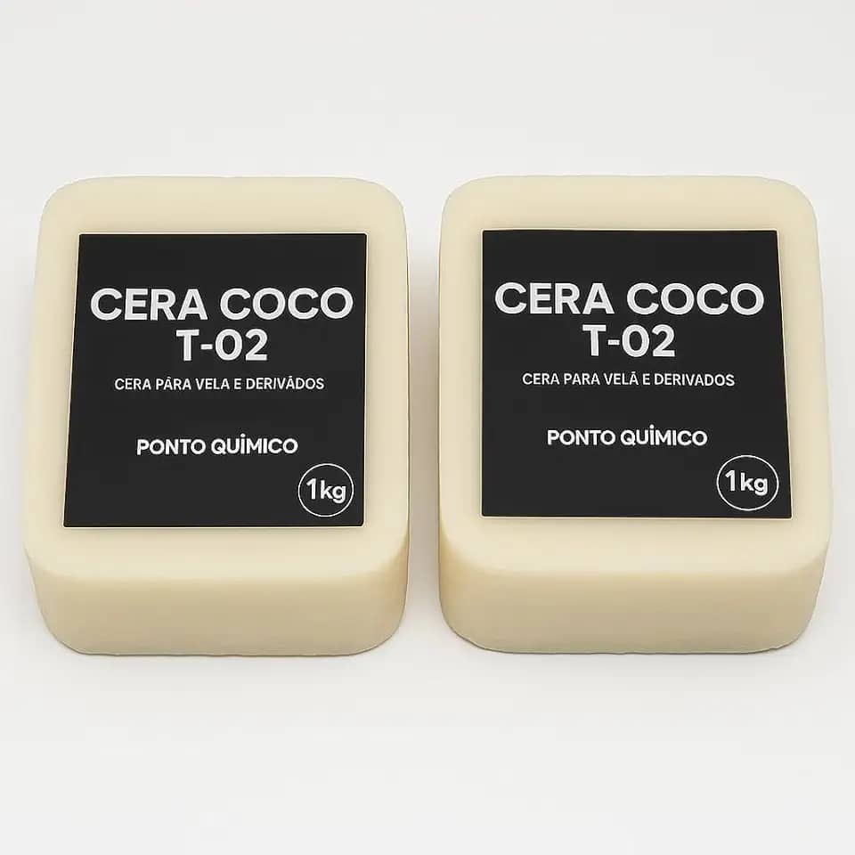 Cera de Coco para Velas 2kg – 100% Vegetal T-02 Ponto Química – Alta Performance, Ideal para Velas Artesanais e Aromáticas