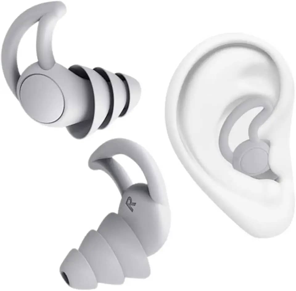 Protetor Auricular de Silicone com Cancelamento de Ruído para Dormir Ronco Trabalho, Estudar, Hidroginástica, Natação Esportes LvTech