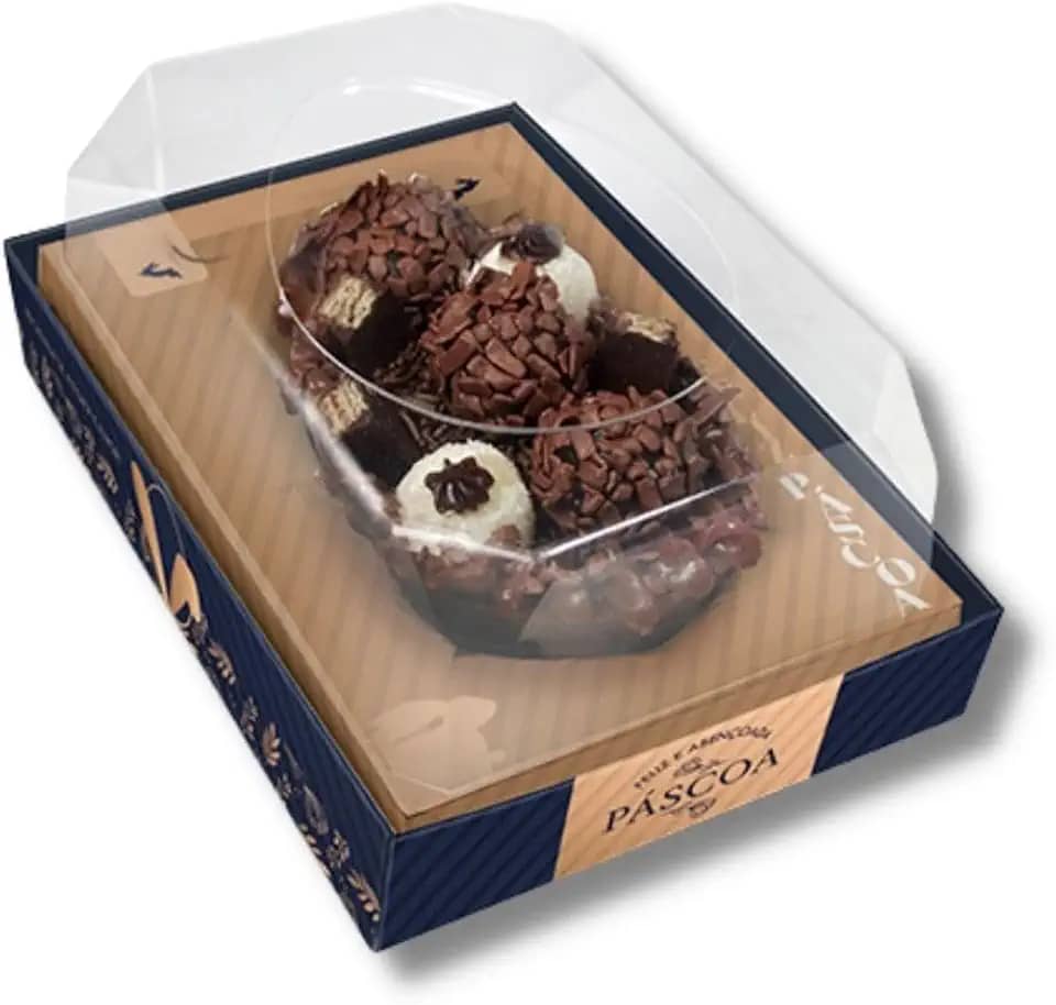 Kit 10 Caixas Ovo de Colher Line Blue 250g 350g 50g