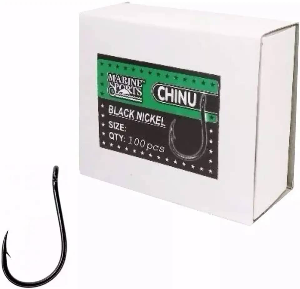 Anzol Chinu Nº 6 Black Nickel Marine Sports - 100 Peças