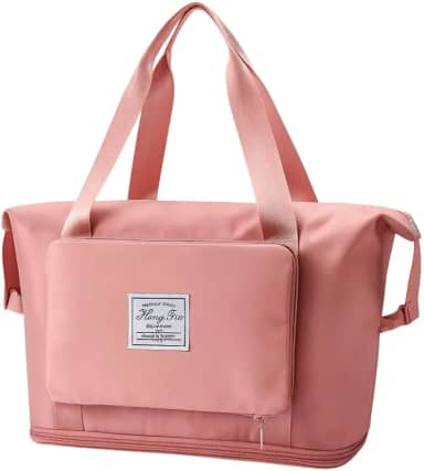 Bolsa Mala Dobrável Expansível e Impermeável Oxford – Ideal Academia e Viagem • Compartimento para Tênis/Roupas Molhadas • Alças Mão e Tiracolo Reforçadas