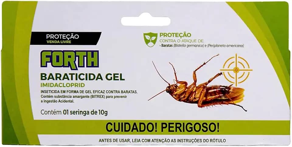 Forth Baraticida, Isca em Gel, Imidacloprid, Seringa, Bico Dosador, 10g
