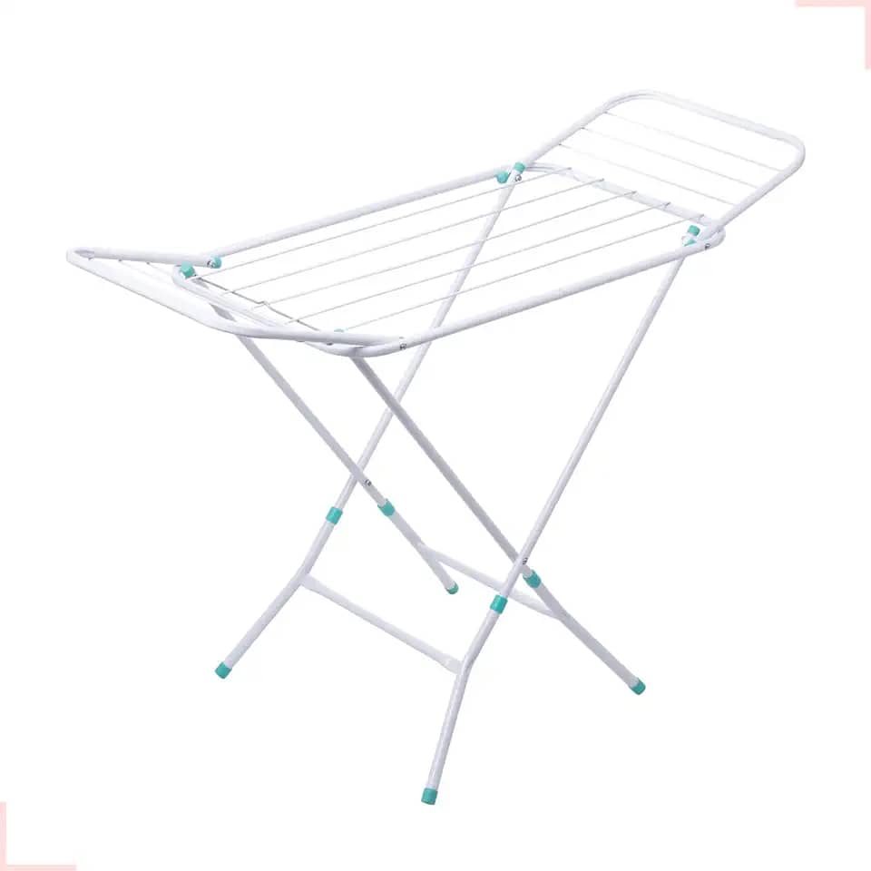 Varal Portátil De Chão Com Abas Dobráveis Não Enferruja (Branco)