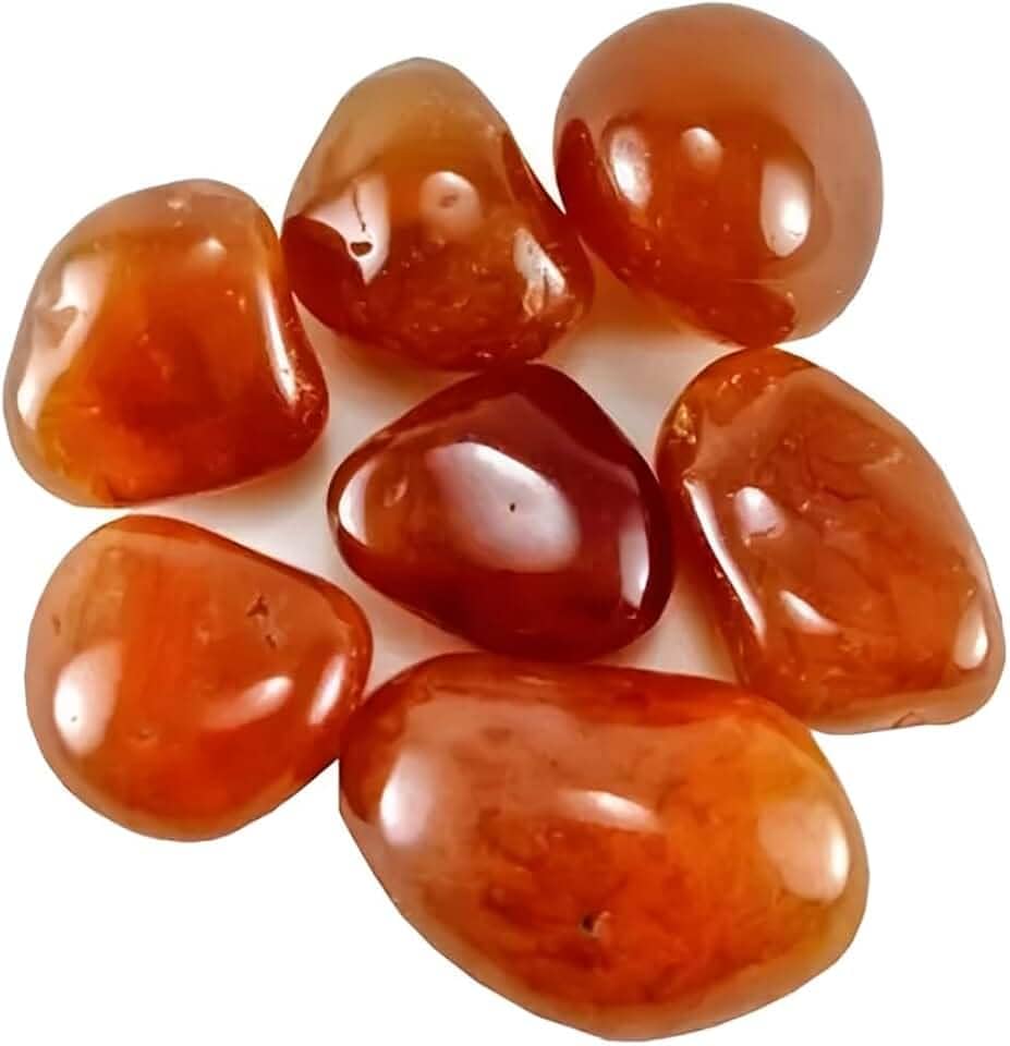 Kit 3 Pedra Rolada Agata De Fogo Cristal Polida Poder Proteção Amuleto 1-2cm