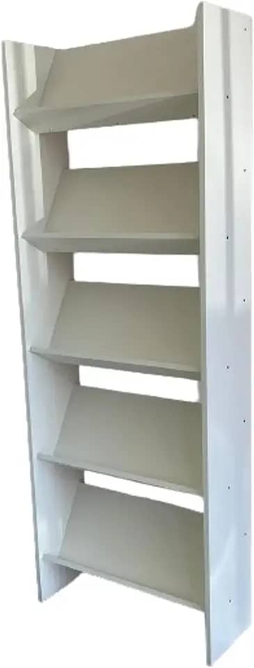 Estante Expositor Organizador para Livros, Revistas, Quadros com 5 Prateleiras - Branco