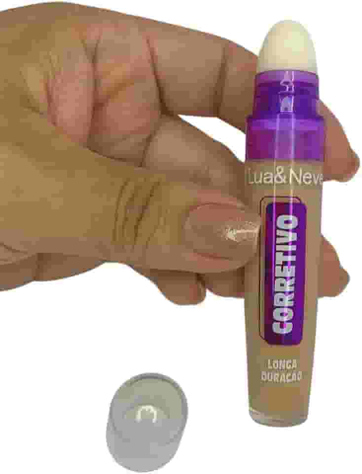 Corretivo Líquido Longa Duração com Esponja Aplicadora – Alta Cobertura, Efeito Natural, 6 Cores – 7ml