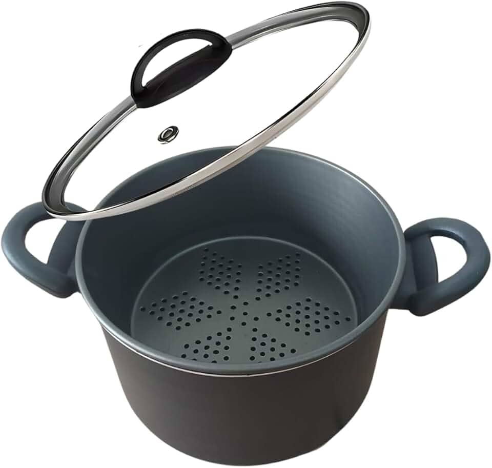 Panela Multiuso Com Forma Antiaderente Cuscuz Legumes Vapor